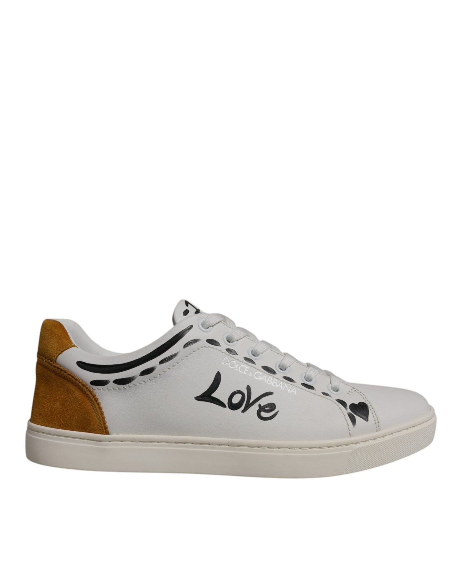 Dolce & Gabbana White Suede Leather Low Top Sneakers Shoes – EU39/US6 par Dolce & Gabbana | Disponible sur Sandy Store ByNet