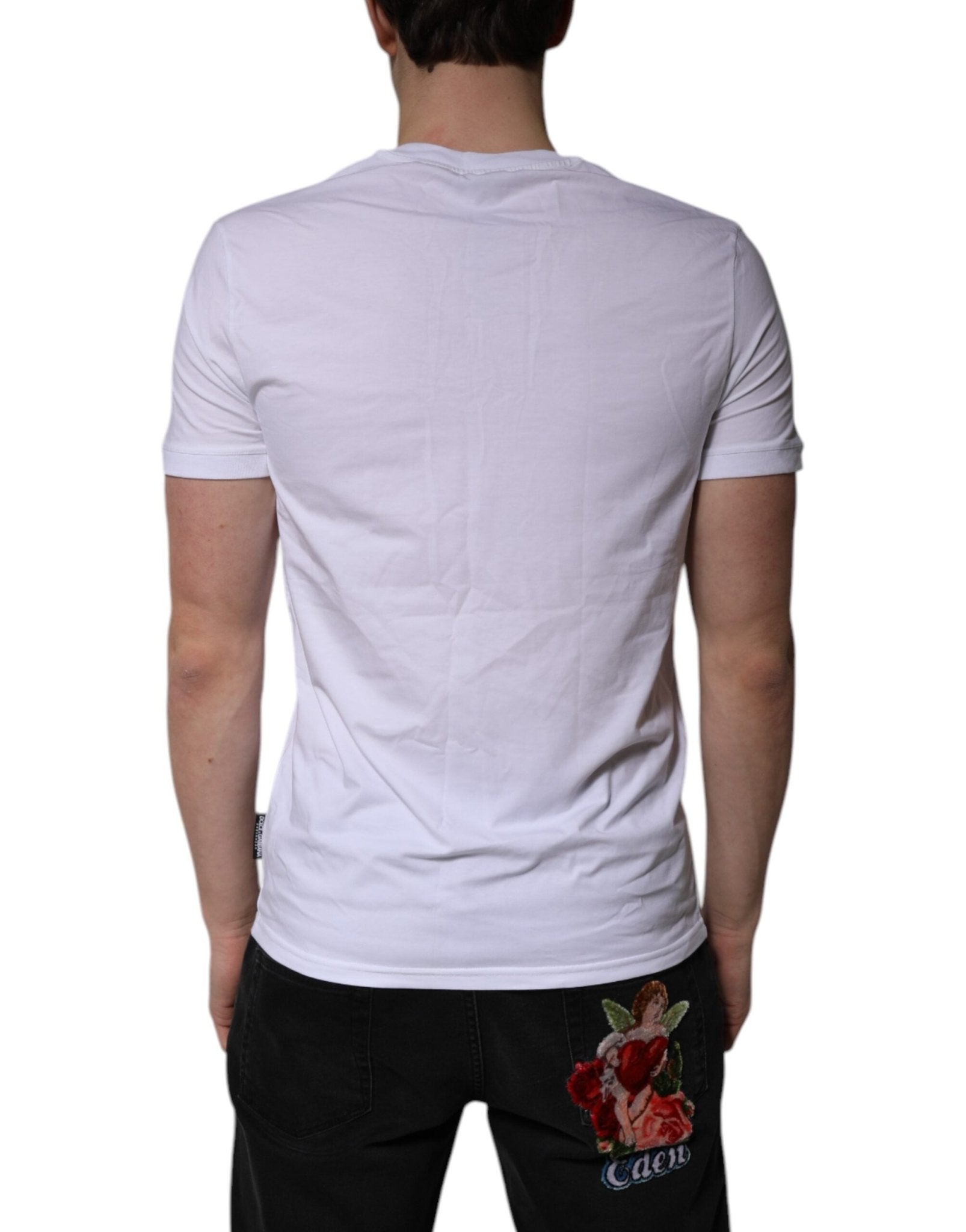 Dolce & Gabbana White V - neck Short Sleeves Underwear T-shirt - Sandy Store ByNet