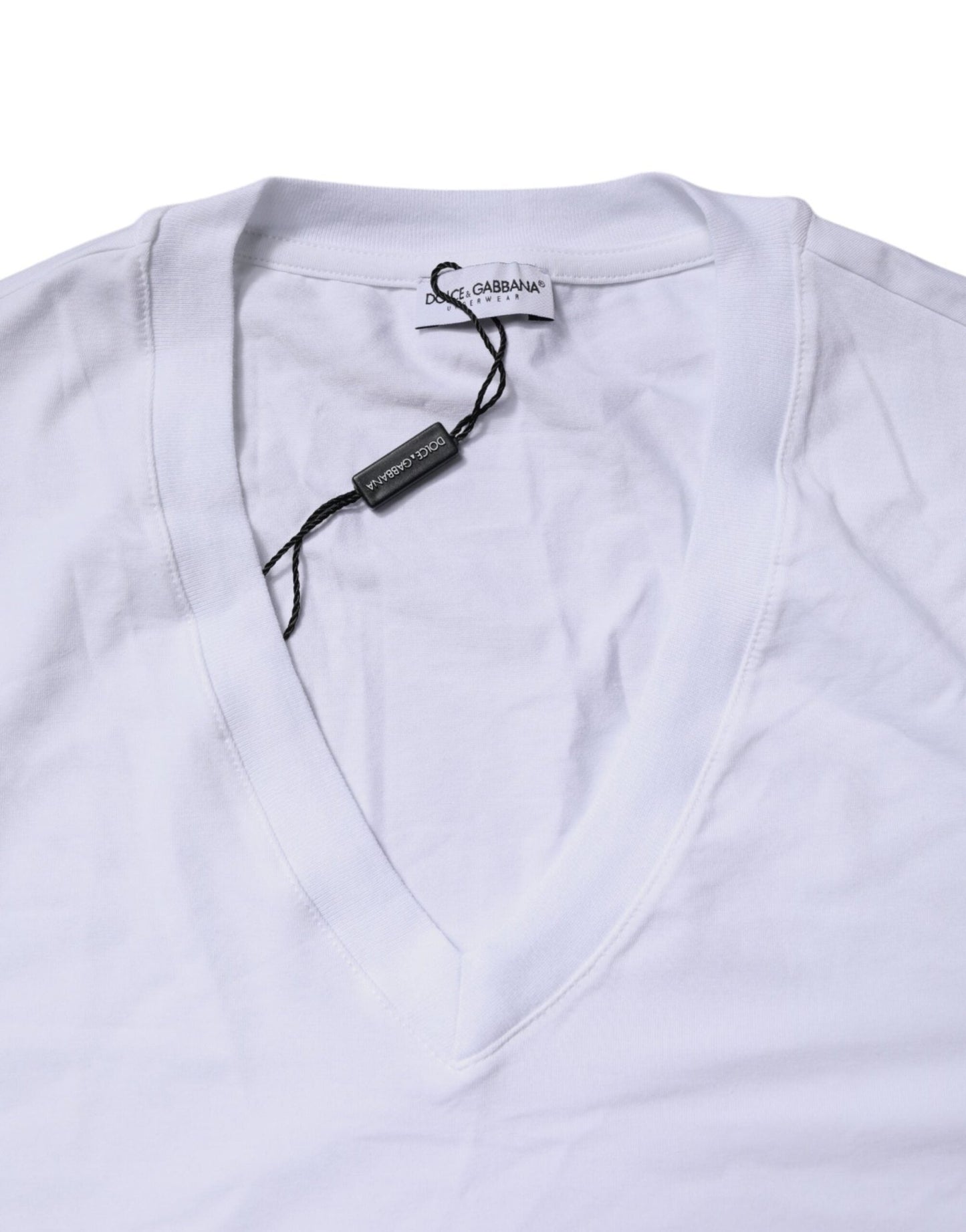 Dolce & Gabbana White V - neck Short Sleeves Underwear T-shirt - Sandy Store ByNet