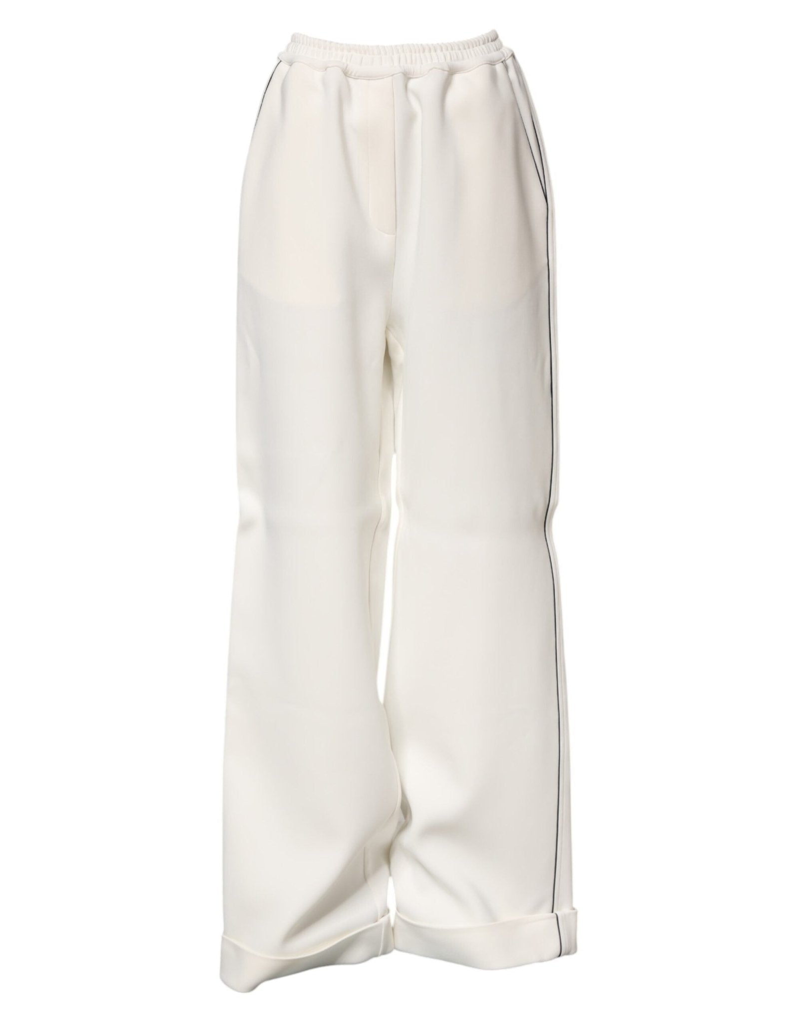Dolce & Gabbana White Viscose Wide Leg Pull On Pants – IT40|S par Dolce & Gabbana | Disponible sur Sandy Store ByNet
