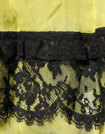 Dolce & Gabbana Yellow Black Babydoll Chemise Lingerie Dress – IT2 | S par Dolce & Gabbana | Disponible sur Sandy Store ByNet