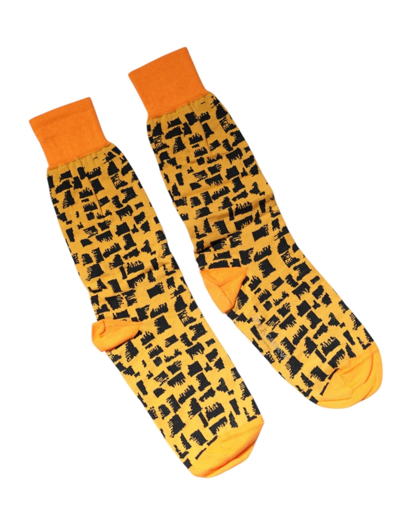 Dolce & Gabbana Yellow Black Print Mid Calf Men Socks – M par Dolce & Gabbana | Disponible sur Sandy Store ByNet