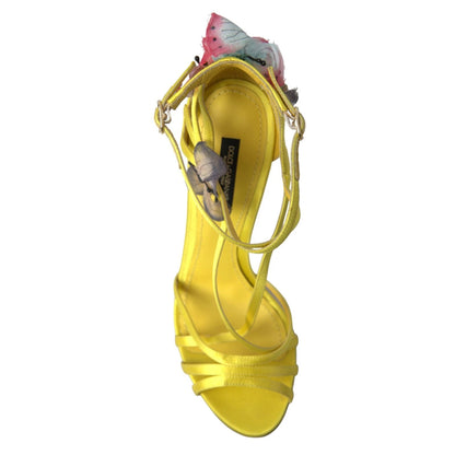 Dolce & Gabbana Yellow Butterfly Applique Sandals Shoes – EU40/US9.5 par Dolce & Gabbana | Disponible sur Sandy Store ByNet