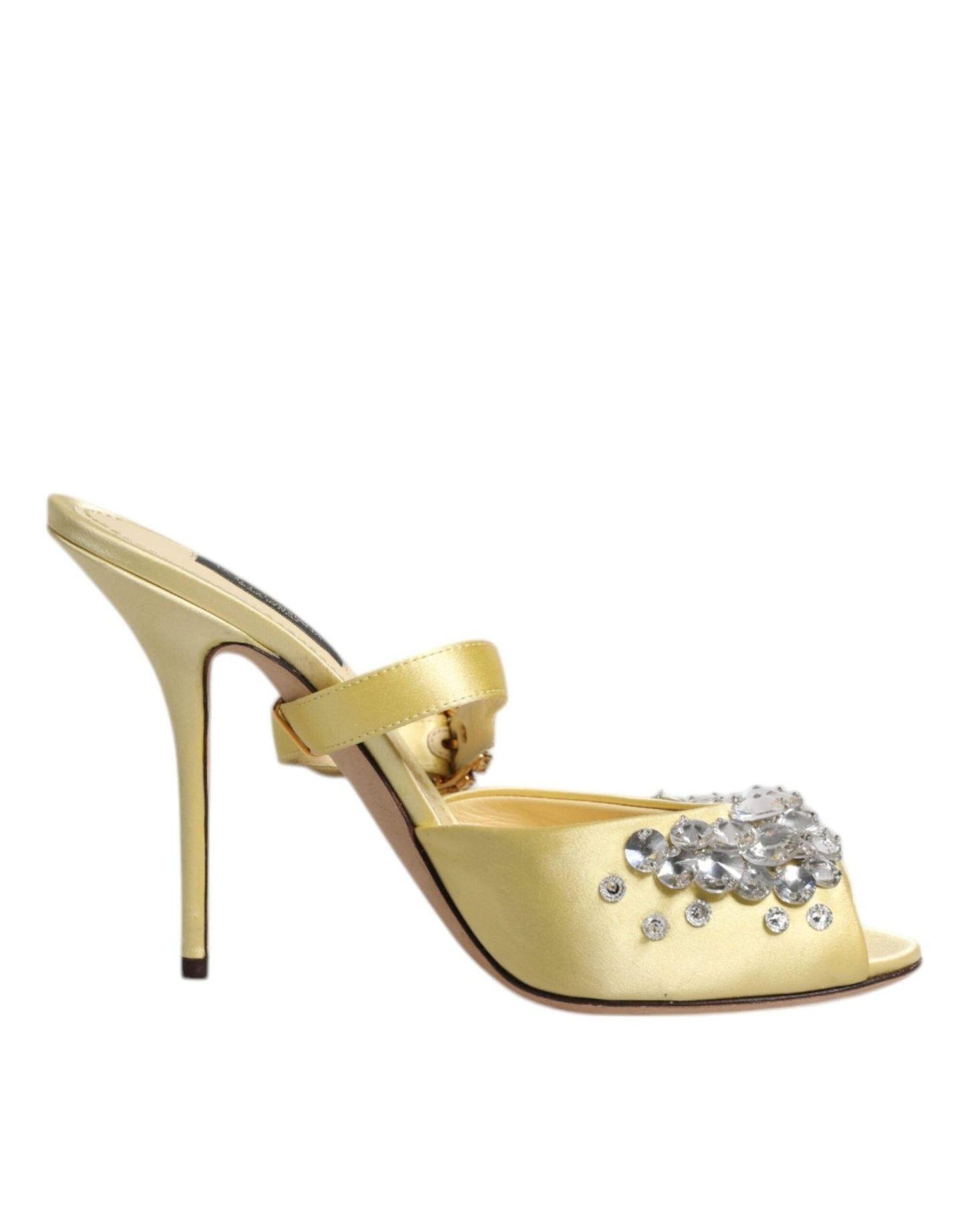 Dolce & Gabbana Yellow Crystal Slides KEIRA Sandals Shoes – EU39/US8.5 par Dolce & Gabbana | Disponible sur Sandy Store ByNet