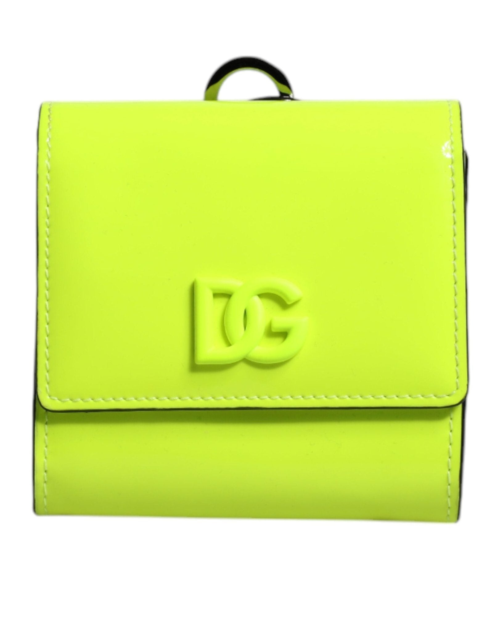 Dolce & Gabbana Yellow Green Bifold DG Logo Neck Strap Cardholder Wallet – par Dolce & Gabbana | Disponible sur Sandy Store ByNet