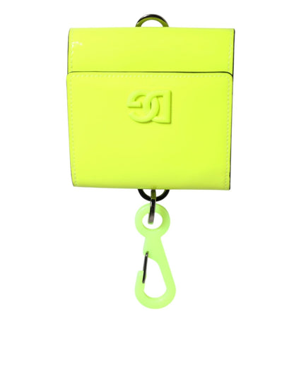 Dolce & Gabbana Yellow Green Bifold DG Logo Neck Strap Cardholder Wallet – par Dolce & Gabbana | Disponible sur Sandy Store ByNet