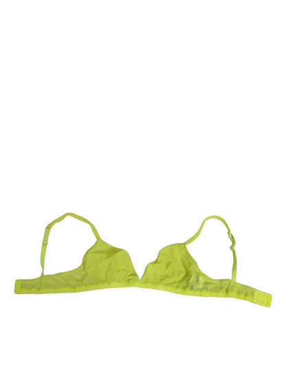 Dolce & Gabbana Yellow Green Nylon Soft Cup Brassiere Underwear – IT3 | M par Dolce & Gabbana | Disponible sur Sandy Store ByNet