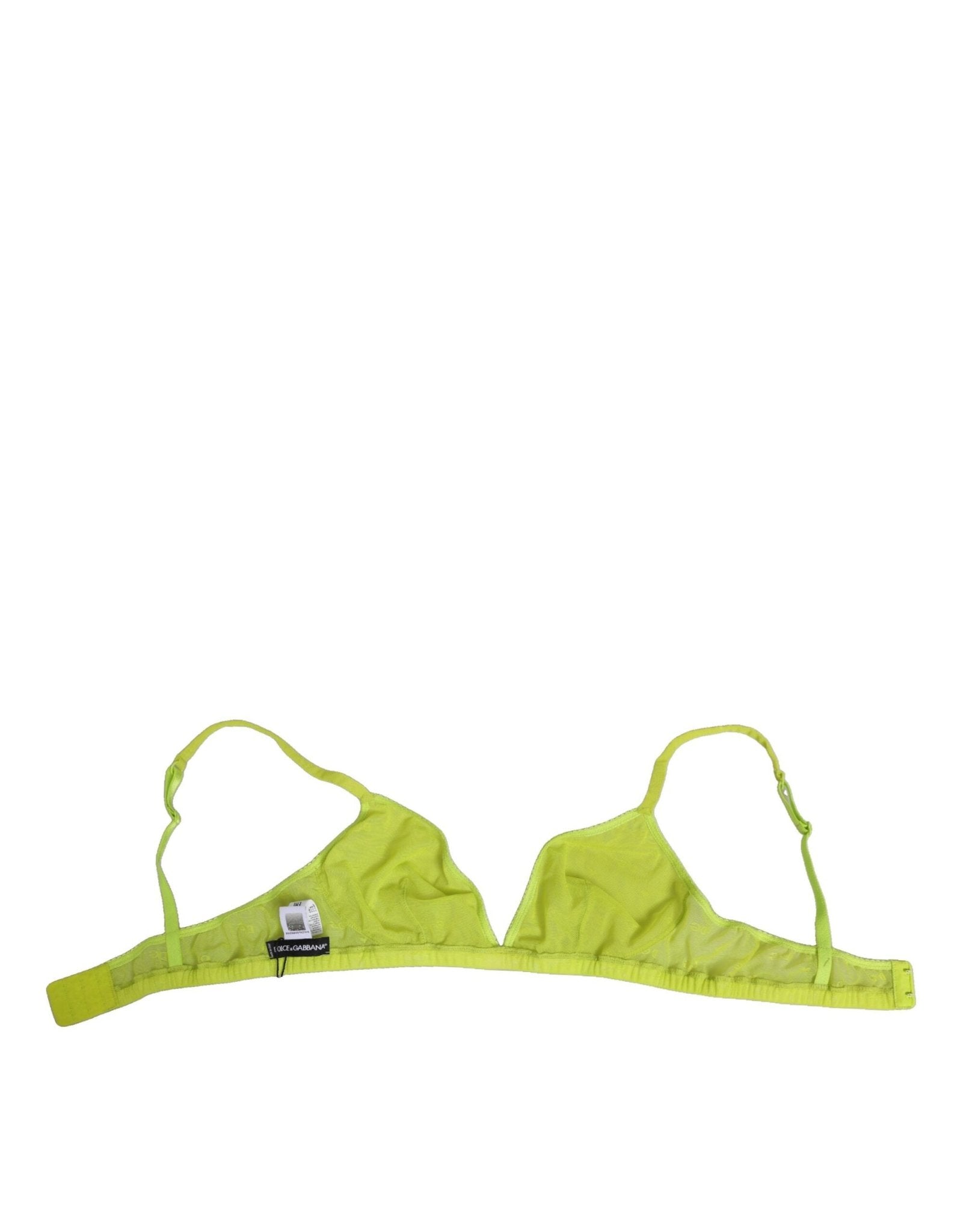 Dolce & Gabbana Yellow Green Nylon Soft Cup Brassiere Underwear – IT3 | M par Dolce & Gabbana | Disponible sur Sandy Store ByNet