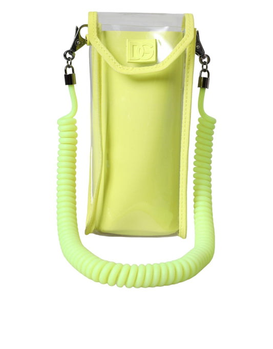 Dolce & Gabbana Yellow Green Plastic DG Logo Neck Strap Cardholder Wallet – par Dolce & Gabbana | Disponible sur Sandy Store ByNet