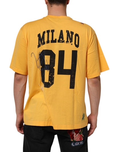 Dolce & Gabbana Yellow Secret Graden Floral Cotton CrewNeck T-shirt – IT50 | L par Dolce & Gabbana | Disponible sur Sandy Store ByNet