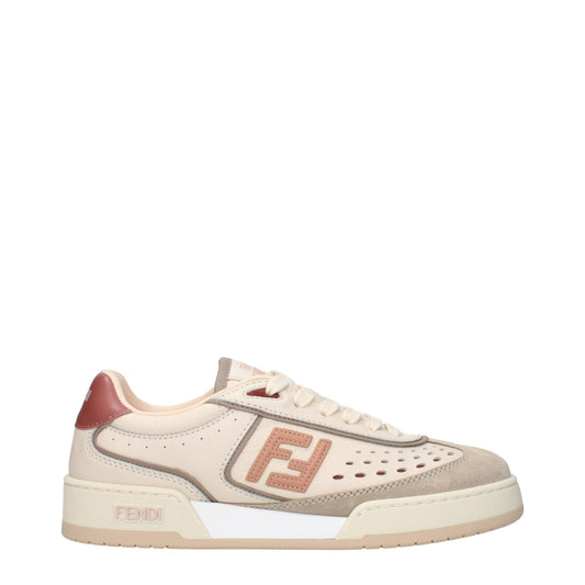 Fendi Beige Leather Low Tops – EU35.5/US5.5 par Fendi | Disponible sur Sandy Store ByNet