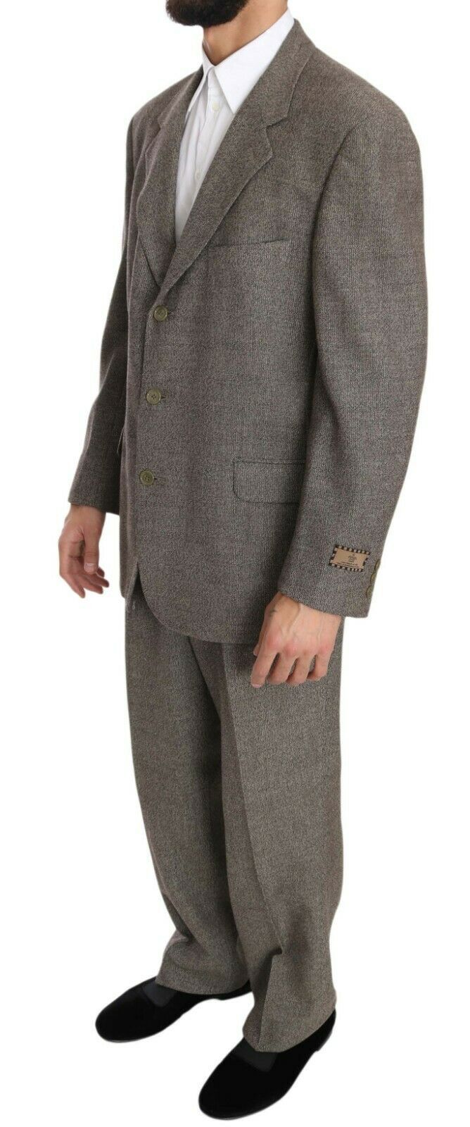 Fendi Elegant Light Brown Wool Men's Suit - Sandy Store ByNet