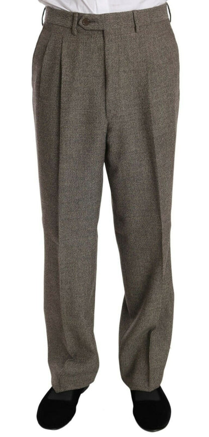 Fendi Elegant Light Brown Wool Men's Suit - Sandy Store ByNet