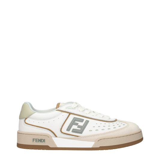 Fendi White Leather Low Tops – EU36.5/US6.5 par Fendi | Disponible sur Sandy Store ByNet