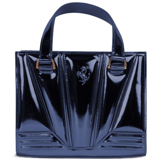 Ferrari Blue Leather Handbag - Sandy Store ByNet