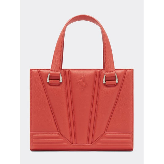 Ferrari Red Leather Handbag - Sandy Store ByNet