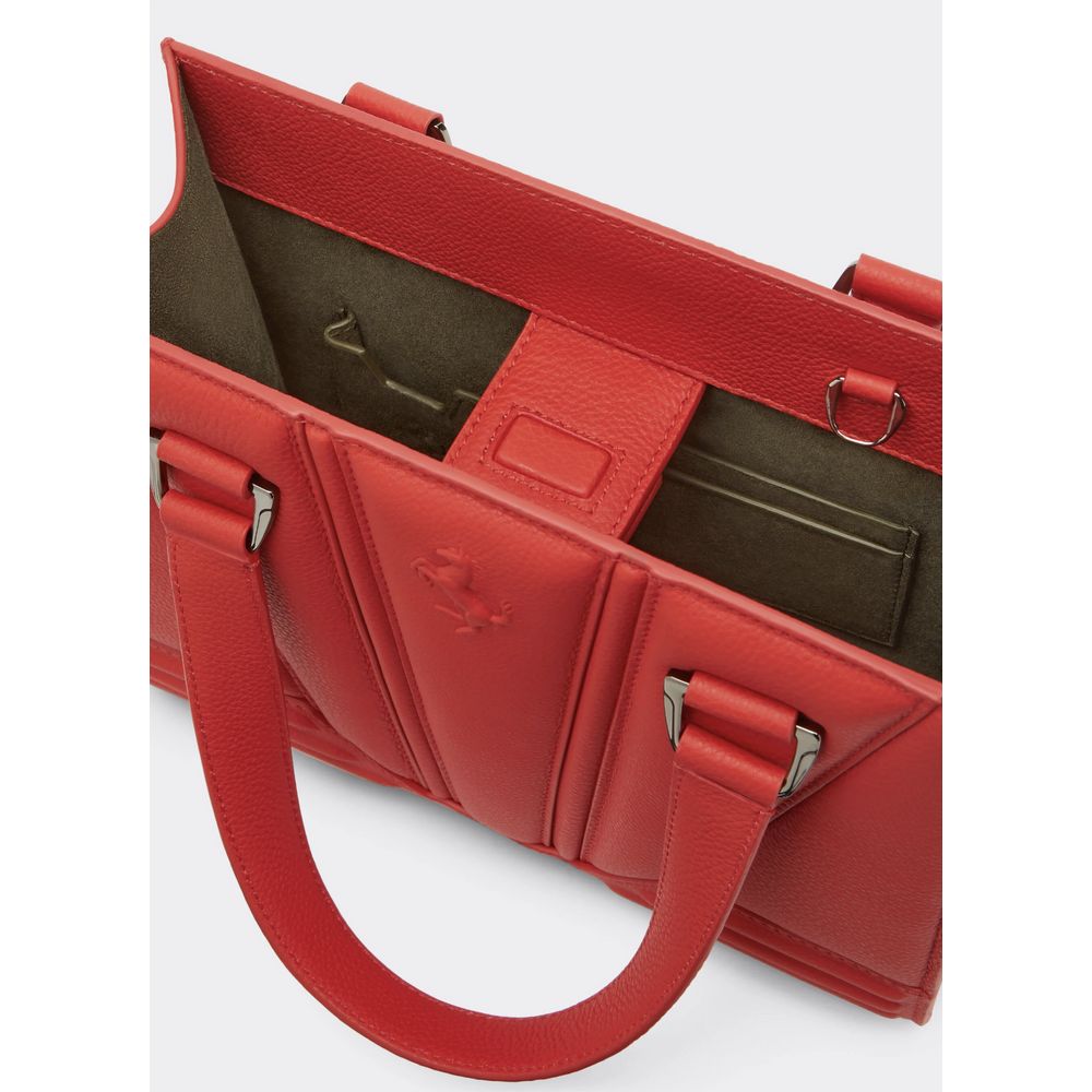 Ferrari Red Leather Handbag - Sandy Store ByNet