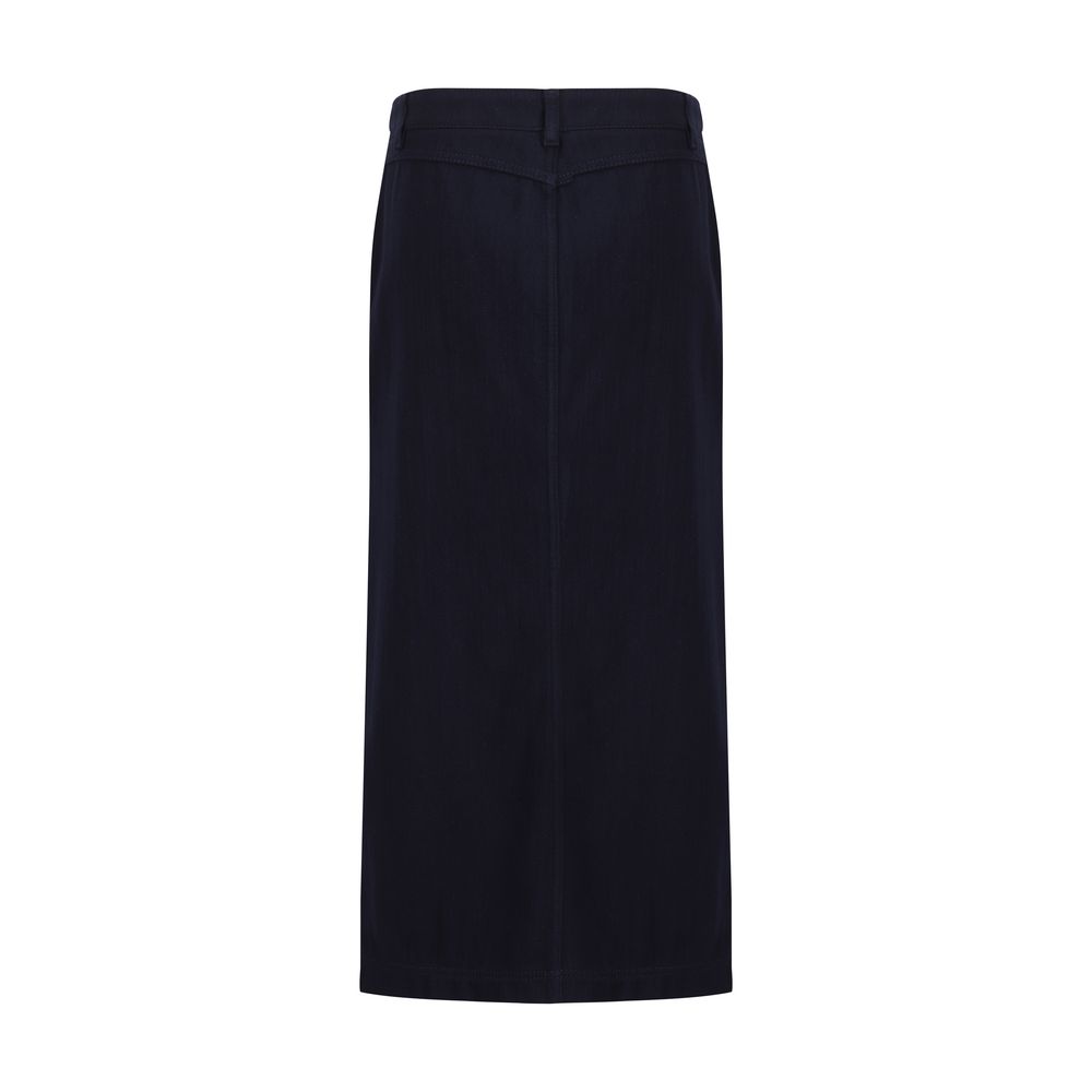 Giorgio Armani Blue Cotton Skirt - Sandy Store ByNet
