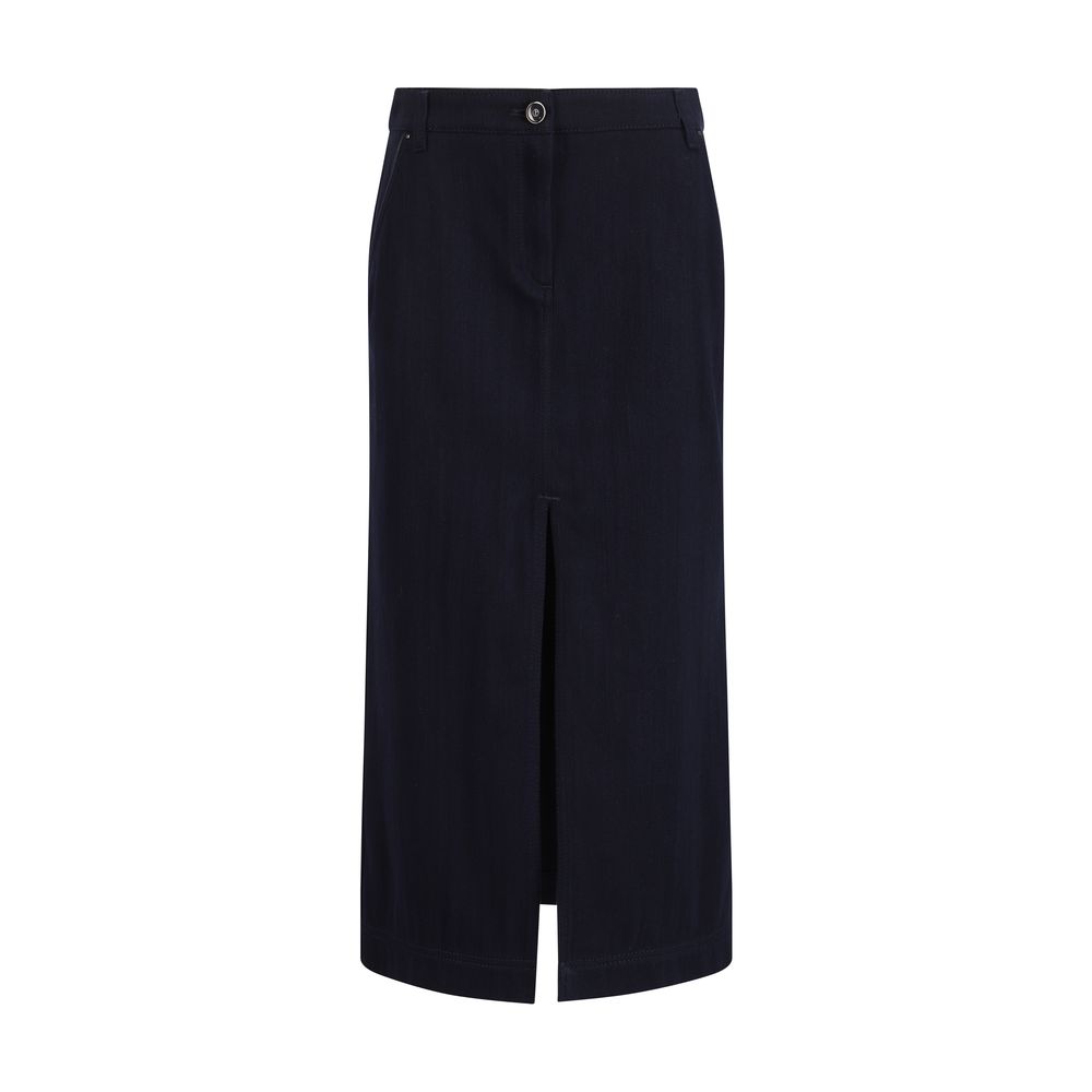 Giorgio Armani Blue Cotton Skirt - Sandy Store ByNet