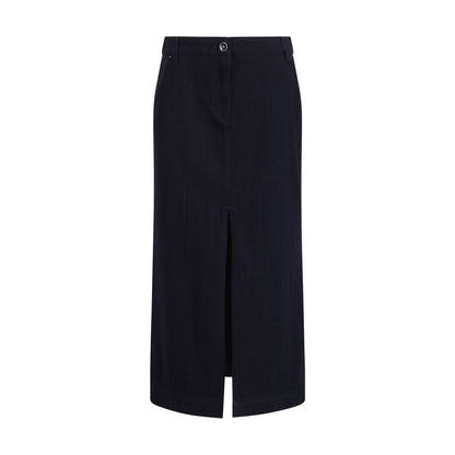 Giorgio Armani Blue Cotton Skirt - Sandy Store ByNet