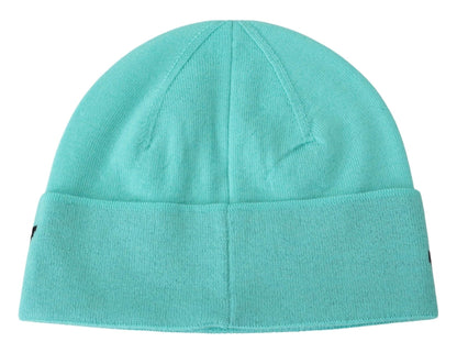 Givenchy Aquamarine Green Wool Beanie with Signature Logo - Sandy Store ByNet