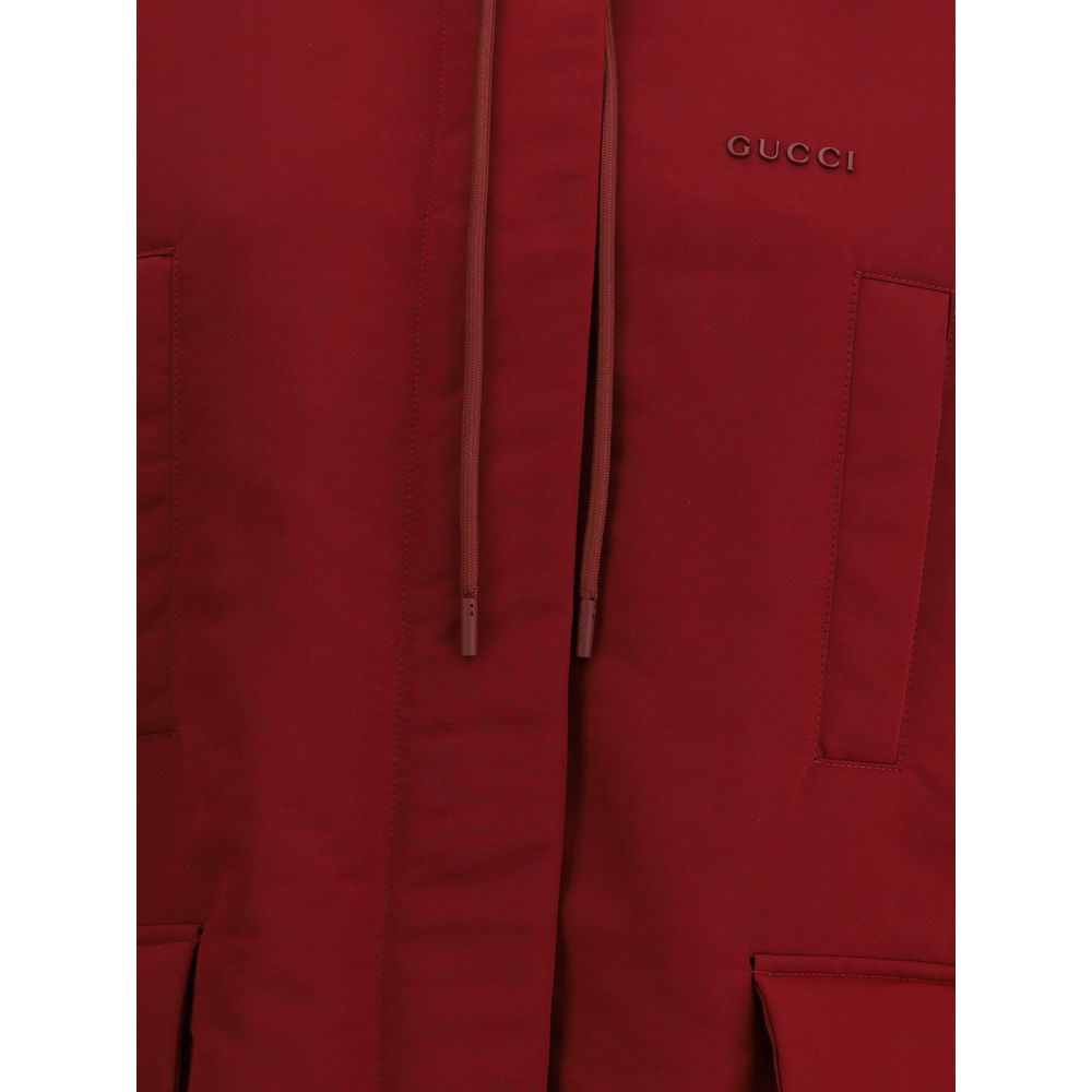 Gucci Red Polyester faille Jacket – IT40 | M par Gucci | Disponible sur Sandy Store ByNet