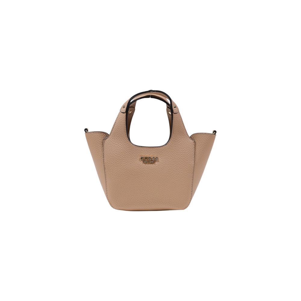 Guess Beige Polyethylene Handbag – par Guess | Disponible sur Sandy Store ByNet