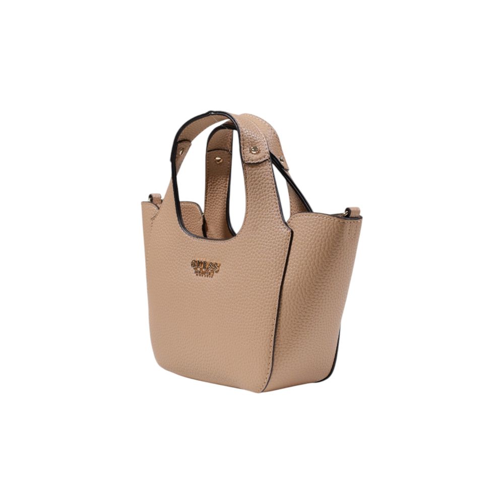 Guess Beige Polyethylene Handbag – par Guess | Disponible sur Sandy Store ByNet