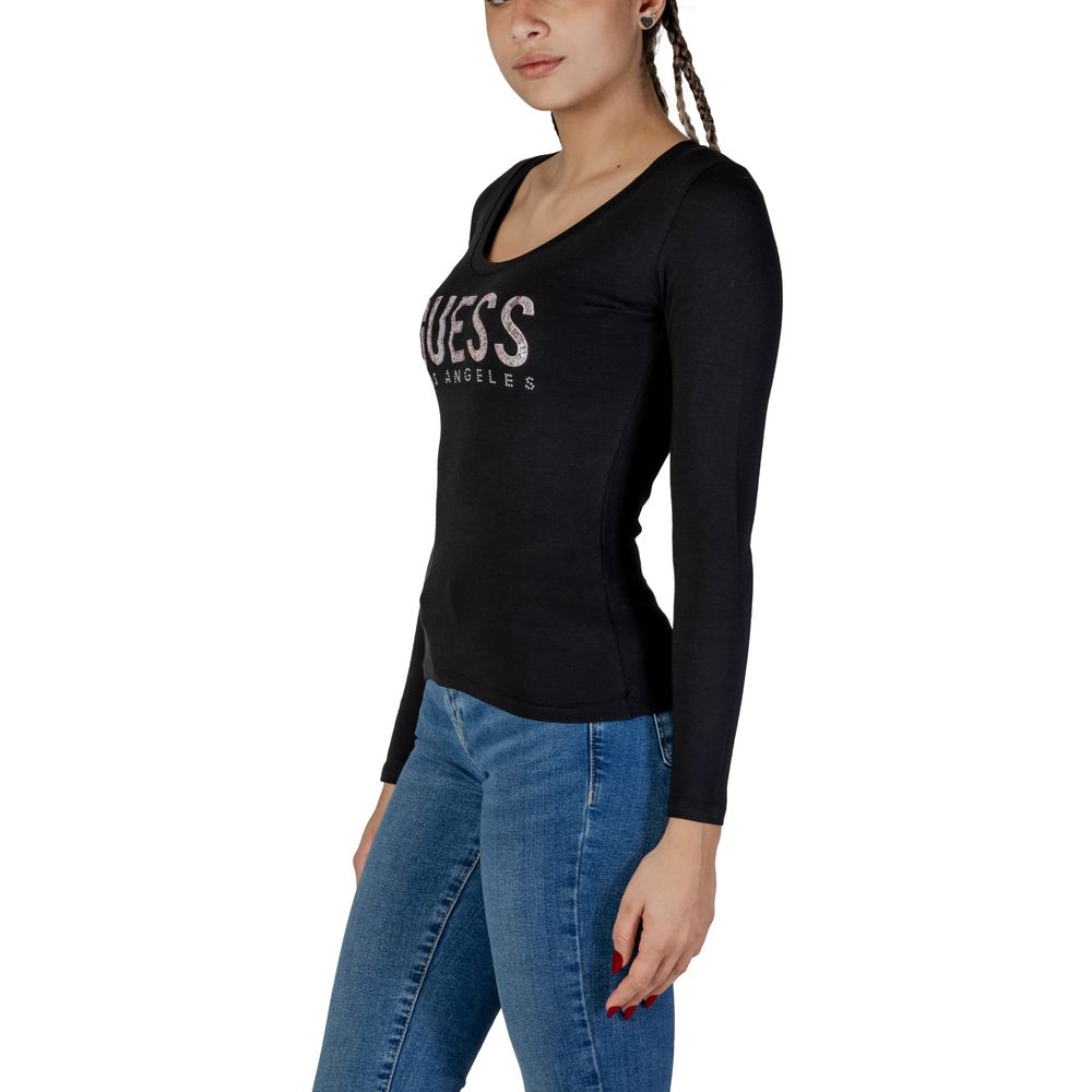 Guess Black Cotton Long Sleeve – IT38|XS par Guess | Disponible sur Sandy Store ByNet