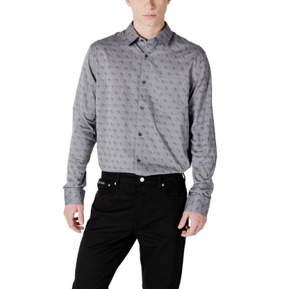 Guess Gray Cotton Shirt – IT44 | S par Guess | Disponible sur Sandy Store ByNet