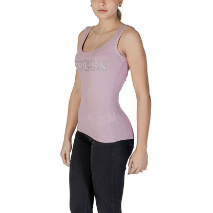 Guess Purple Cotton Tank Top – IT42|M par Guess | Disponible sur Sandy Store ByNet