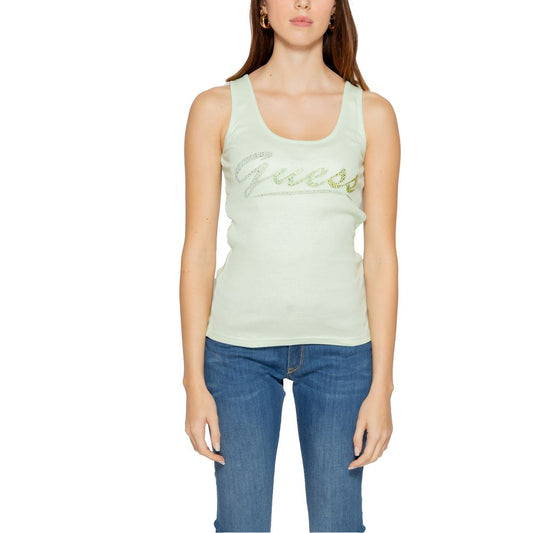 Guess Turquoise Cotton Tops & T-Shirt - Sandy Store ByNet