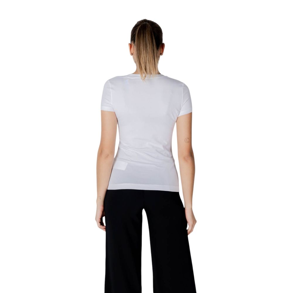 Guess White Cotton T-Shirt – IT38|XS par Guess | Disponible sur Sandy Store ByNet