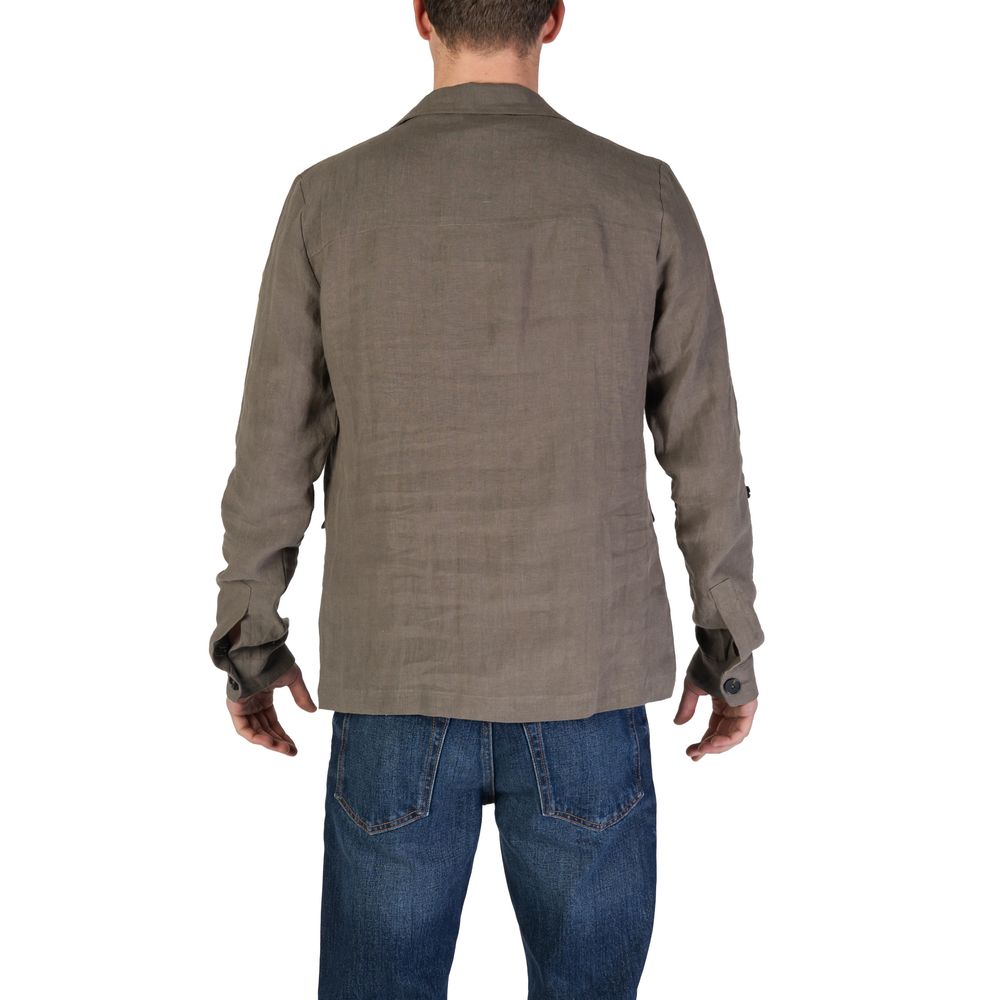 In My Hood Green Linen Blazer – IT48 | L par In My Hood | Disponible sur Sandy Store ByNet