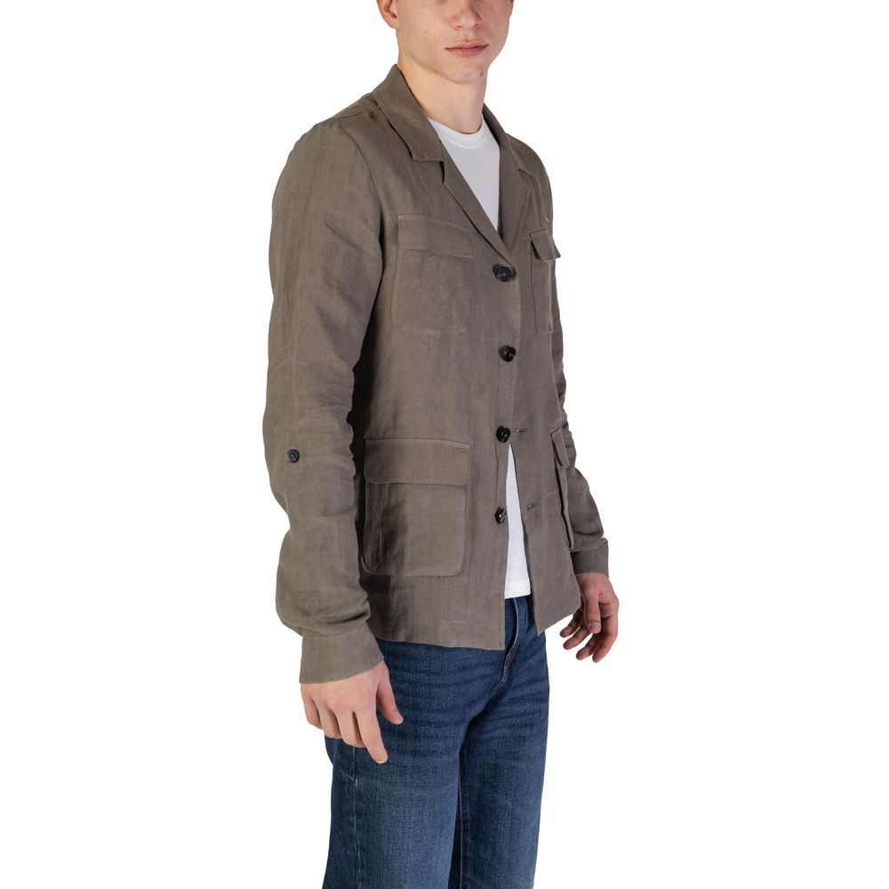 In My Hood Green Linen Blazer – IT48 | L par In My Hood | Disponible sur Sandy Store ByNet