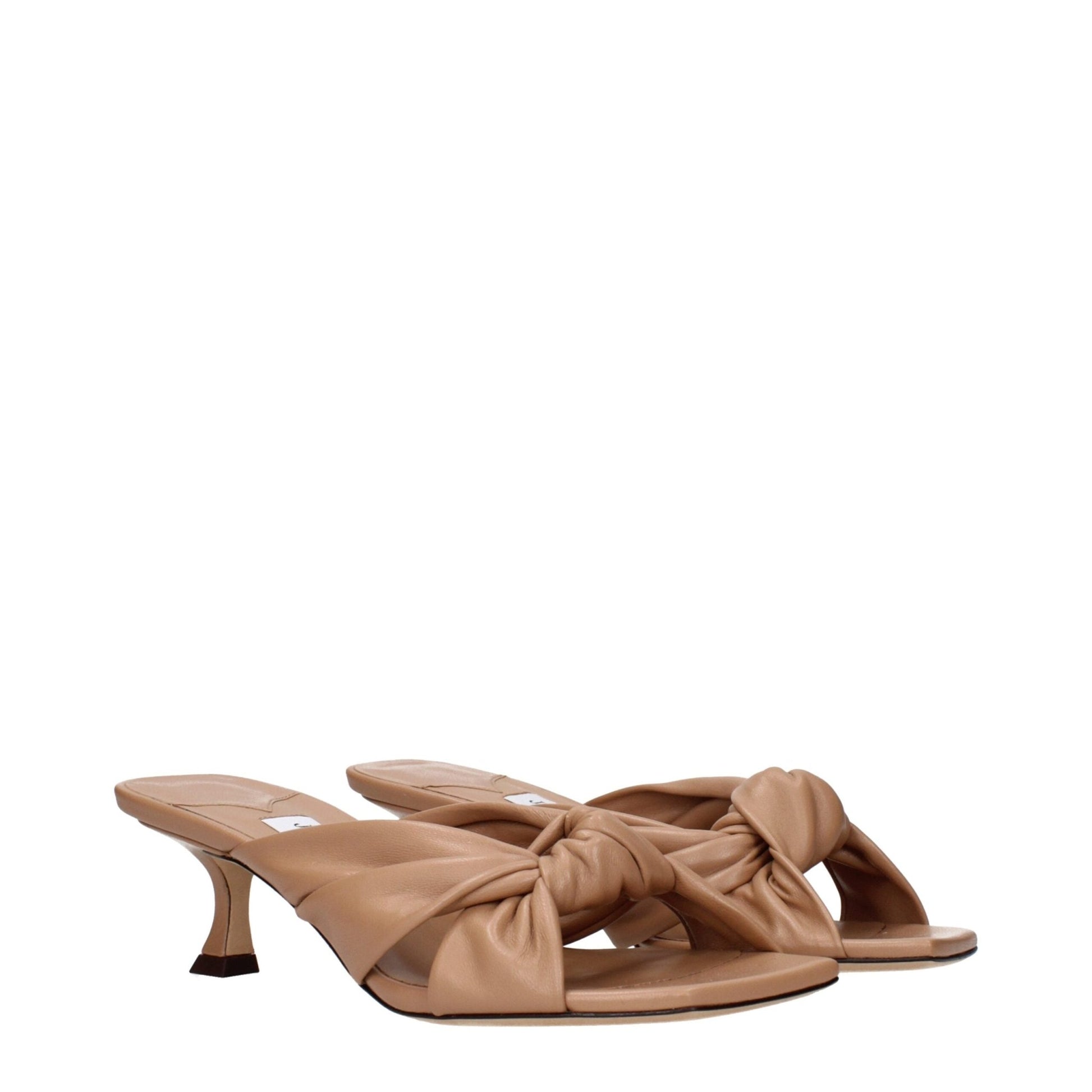 Jimmy Choo Beige Leather Flat Sandals – EU36/US6 par Jimmy Choo | Disponible sur Sandy Store ByNet