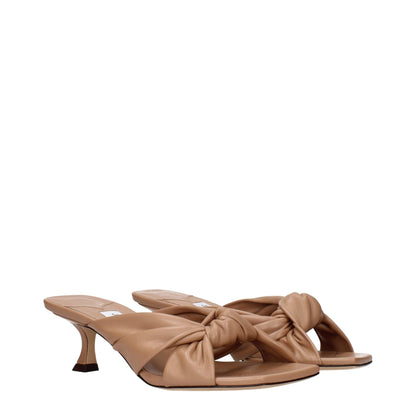 Jimmy Choo Beige Leather Flat Sandals – EU36/US6 par Jimmy Choo | Disponible sur Sandy Store ByNet
