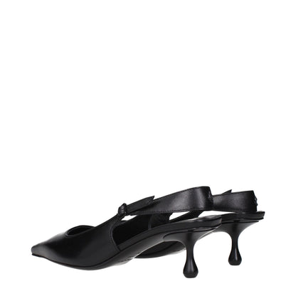 Jimmy Choo Black Leather Flat Sandals – EU36/US6 par Jimmy Choo | Disponible sur Sandy Store ByNet