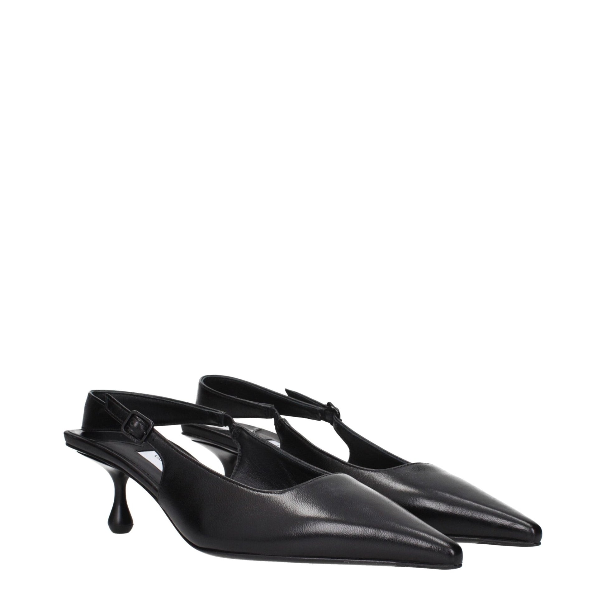 Jimmy Choo Black Leather Flat Sandals – EU36/US6 par Jimmy Choo | Disponible sur Sandy Store ByNet