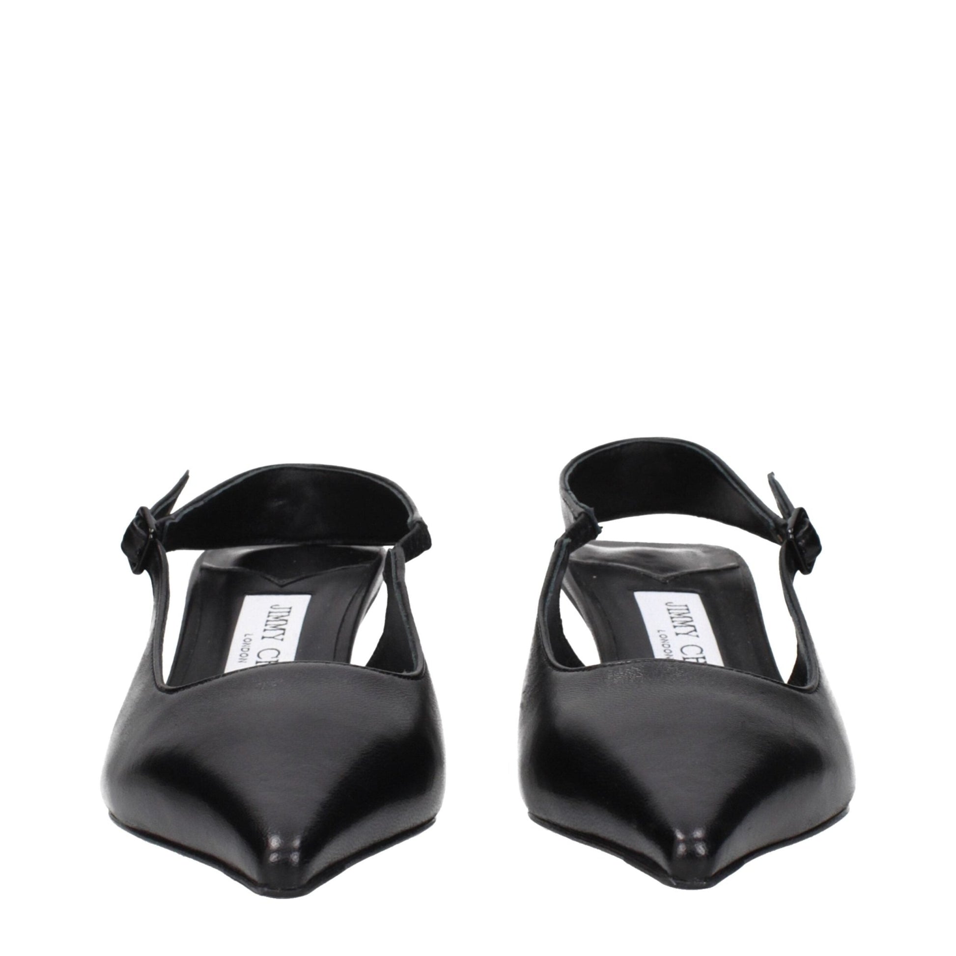 Jimmy Choo Black Leather Flat Sandals – EU36/US6 par Jimmy Choo | Disponible sur Sandy Store ByNet