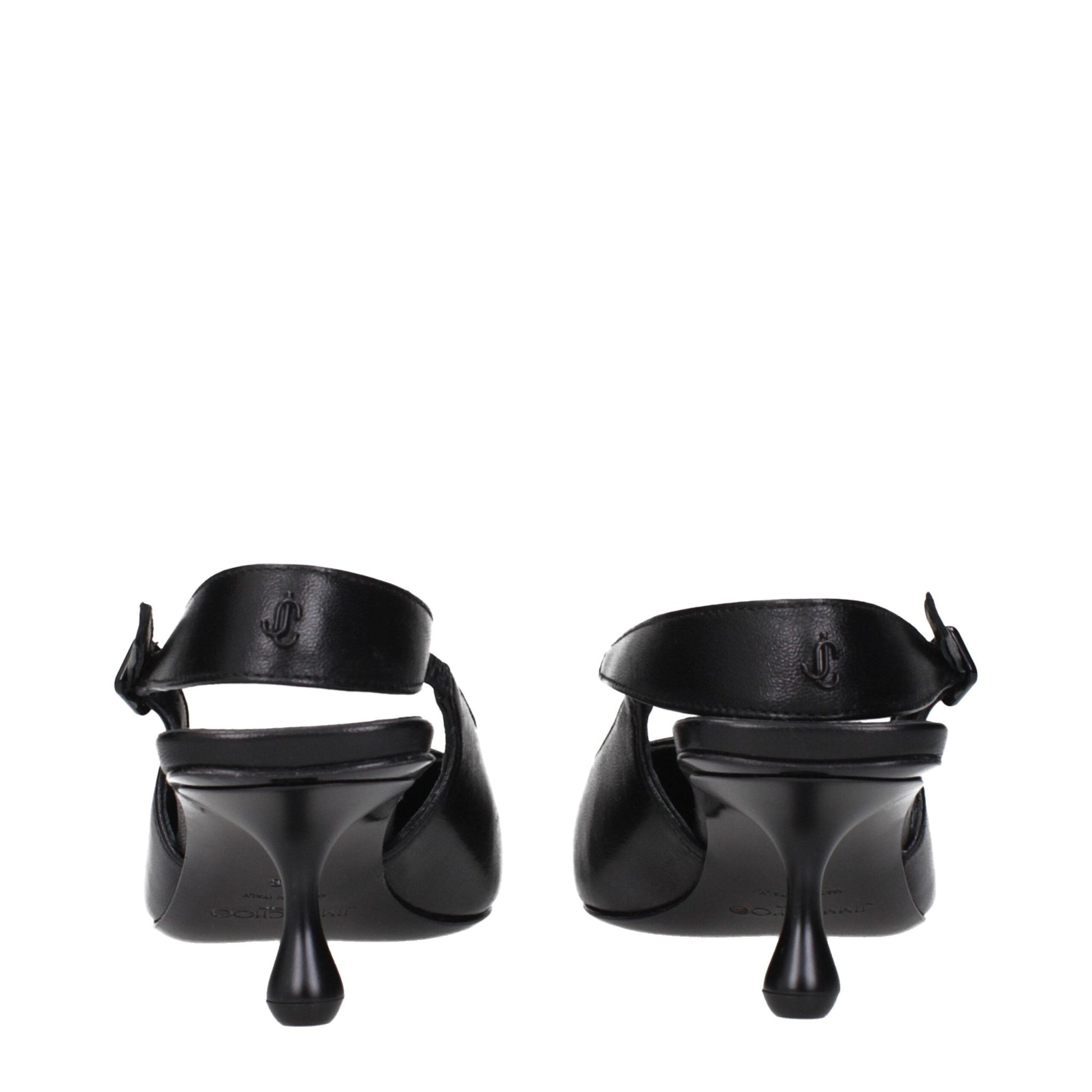 Jimmy Choo Black Leather Flat Sandals – EU36/US6 par Jimmy Choo | Disponible sur Sandy Store ByNet