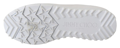 Jimmy Choo Elegant White Leather Sneakers – EU34.5/US4.5 par Jimmy Choo | Disponible sur Sandy Store ByNet