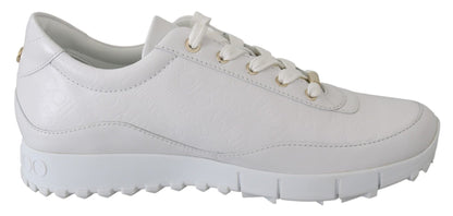 Jimmy Choo Elegant White Leather Sneakers – EU34.5/US4.5 par Jimmy Choo | Disponible sur Sandy Store ByNet