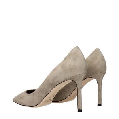 Jimmy Choo Gray Leather High Heel Pumps – EU38.5/US8.5 par Jimmy Choo | Disponible sur Sandy Store ByNet