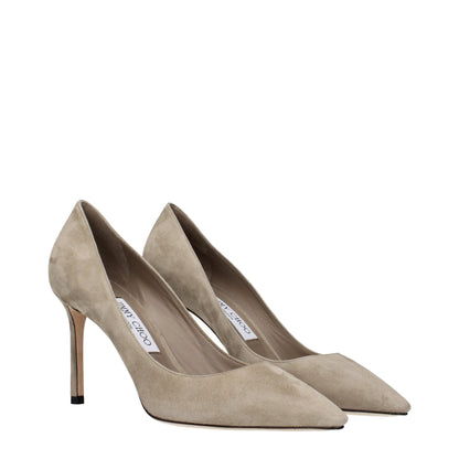 Jimmy Choo Gray Leather High Heel Pumps – EU38.5/US8.5 par Jimmy Choo | Disponible sur Sandy Store ByNet