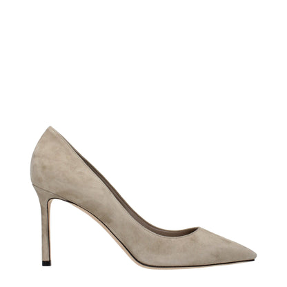 Jimmy Choo Gray Leather High Heel Pumps – EU38.5/US8.5 par Jimmy Choo | Disponible sur Sandy Store ByNet