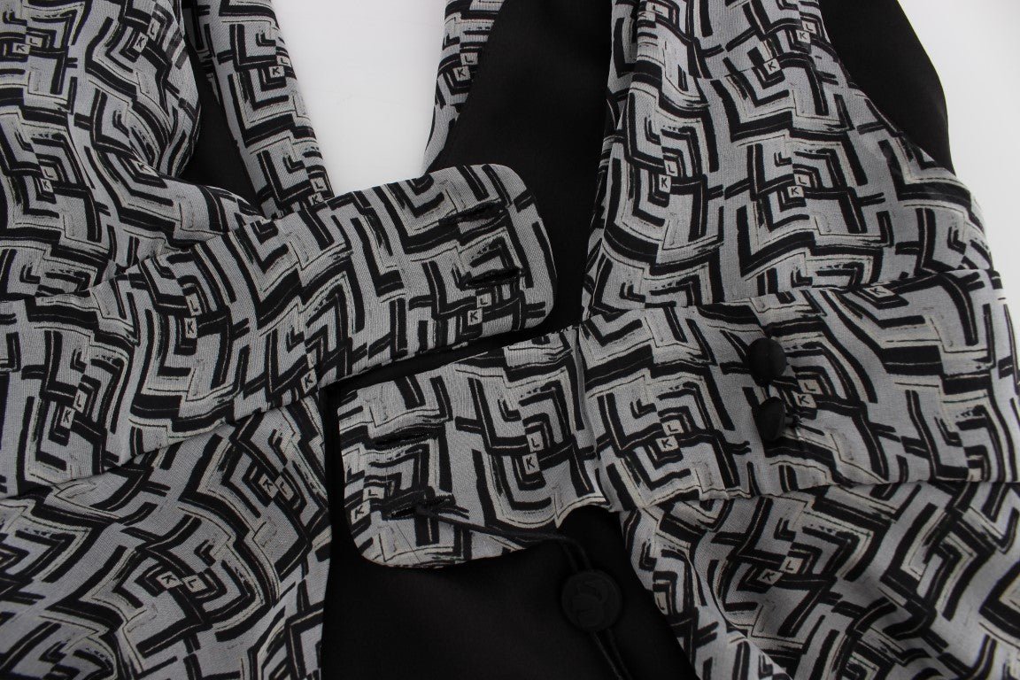 Karl Lagerfeld Elegant Silk Blouse with Logo Detailing - Sandy Store ByNet