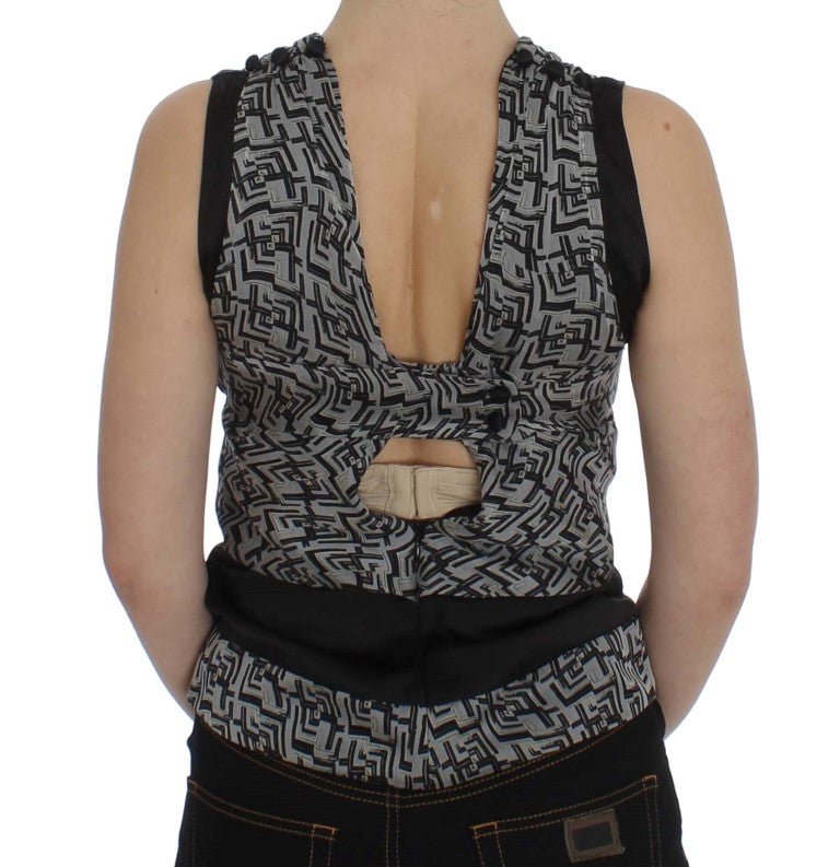 Karl Lagerfeld Elegant Silk Blouse with Logo Detailing - Sandy Store ByNet