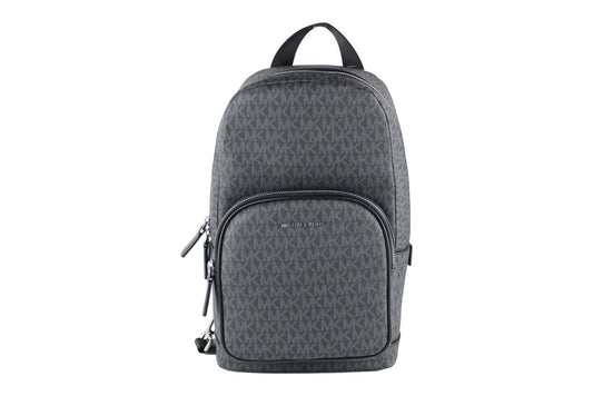 Michael Kors Cooper Medium Black Signature PVC Sling Backpack - Sandy Store ByNet