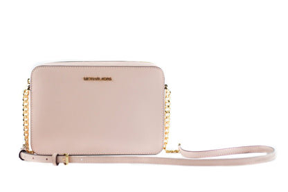 Michael Kors Jet Set Large East West Saffiano Leather Crossbody Bag Handbag (Powder Blush) - Sandy Store ByNet